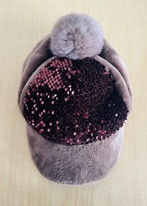 Stylish Sequin PomPom Beani