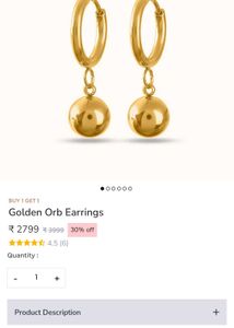 palmonas Golden Orb Earrings