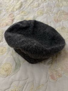 Gray Wool Beret Hat