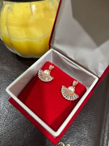 Pearl & Crystal Fan Earrings