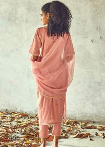 Khara Kapas Elegant Pink Kamal Poshak Set XL