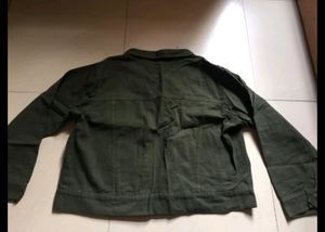 Olive Green Denim Jacket
