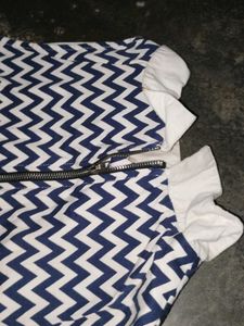 White And Blue Top Combination
