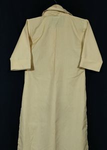 Libas Light Yellow Collar Neck Kurti (Women)