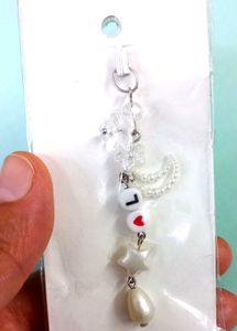 Handmade "L" Letter Phone Charm with Star and Drop