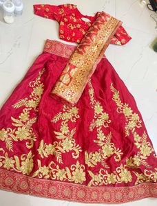 Red Embroidered Lehenga Choli