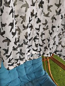 Bird Printed White Top