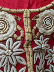 Red Embroidered Blouse