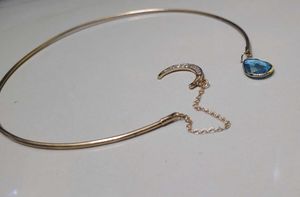 Mystic Moon Charm Gold Necklace