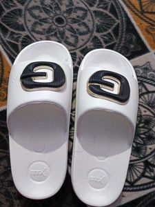 White Slides with 'G' Logo