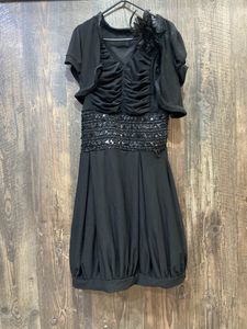 Black Party Dress with Sequins