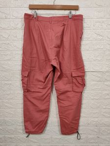 Women Peach Casual Cargo Style Summer Joggers