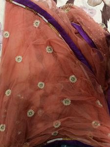 Floral Dupatta with Embellishments