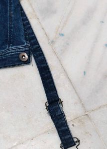 Ripped Denim Overalls