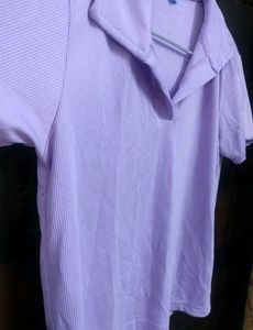 Purple Polo Top