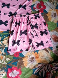 Pink Bow Pajama Set