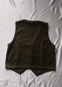 Vintage Olive Green Vest jacket
