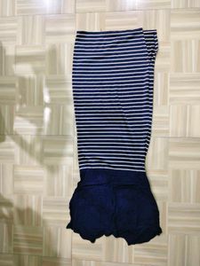 Navy &amp; White Striped Dress