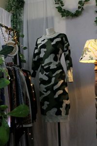 Camo Sweater Dress