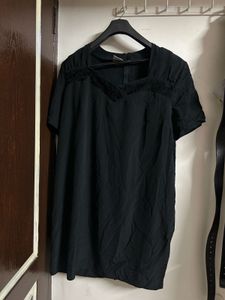 Black Dress with Lace Detail