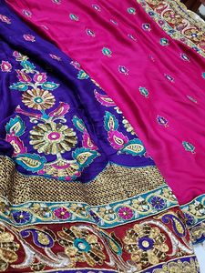Heavy Silk  Half Saree With Zari And Stone Work