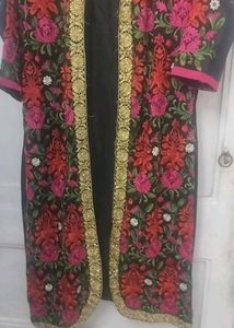 Floral Embroidered Kurta Shrug