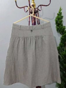 cotton Button Detail Skirt