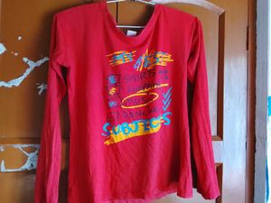 Red Graphic Print T-Shirt