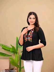 women stylish fashionable short kurti