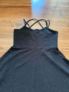 Black Shimmery Short Dress 🪩✨