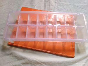 plastic ice cube tray.