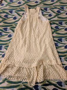 Cream Ruffled Dress