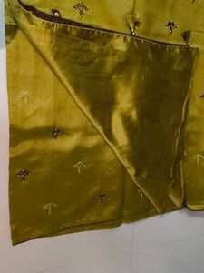 Elegant Olive Green Saree