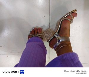 Silver Sparkle Flats