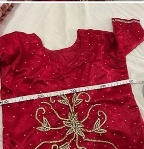 Red Embellished Lehenga Choli