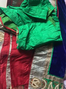 Gajari Red Net Saree With Velvet Pallu (new)