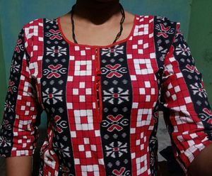 Ikat Print Tunic Top