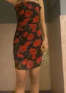 Floral Bodycon Mini Dress Size Small