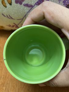 2 Green Ceramic Mugs