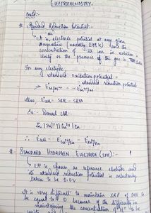 Class Notes : Chemistry 12th Standard