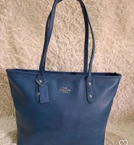 Orignal Coach Central Large Tote - Peacock