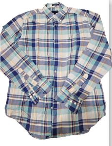 Gant Men’s Blue & White Checked Shirt – Size M