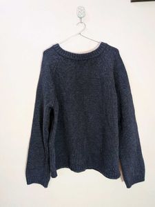 Cozy Blue Knit Sweater