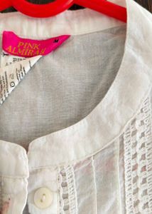 White Lace Trim Top
