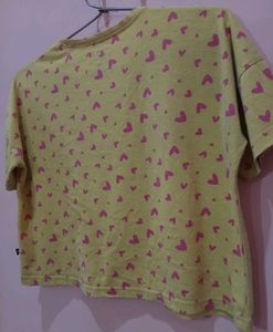 Cute Yellow Graphic T-Shirt for women