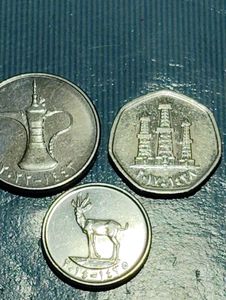 UAE coins 1 Dirham 25,50 Fils