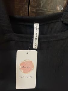 Square Neck Black Top
