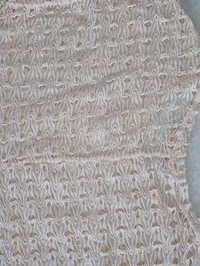 Crochet Cream Knit Top