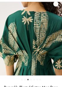 Floral Print Green Maxi Dress