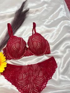 Red Lace Lingerie Set